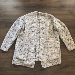 Moon & Madison Confetti Cardigan Sweater Size Small Cottagecore Colorful Cozy